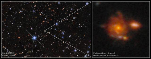 詹姆斯·韦伯揭示已知最遥远的螺旋星系“烛龙”的样貌